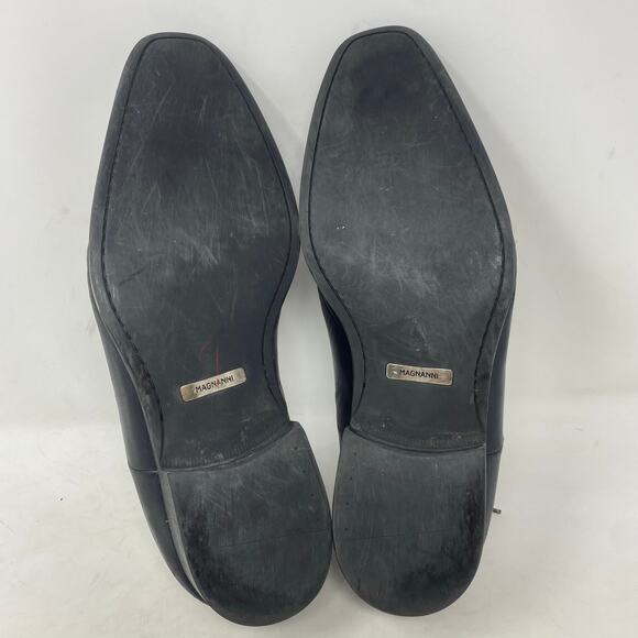 Magnanni Oxford Men\'s Black Leather Shoes Size 11